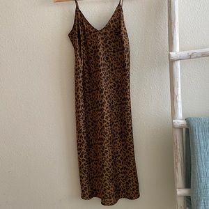 Leopard slip dress